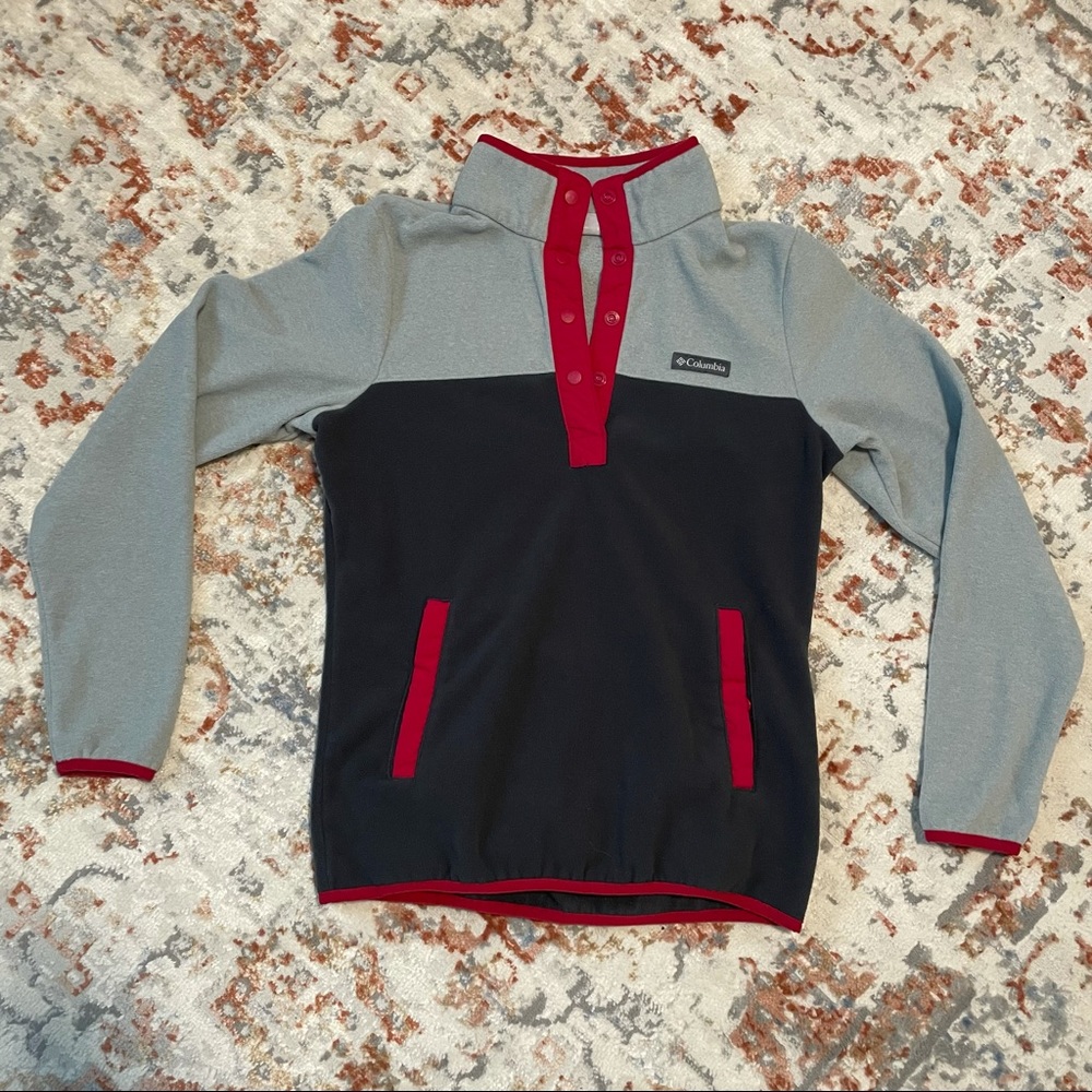 Vintage style Colombia fleece pullover, size small